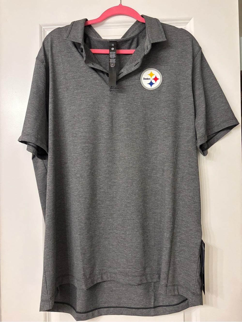Pittsburgh Steelers NFL x Lululemon Gray Polo Shirt